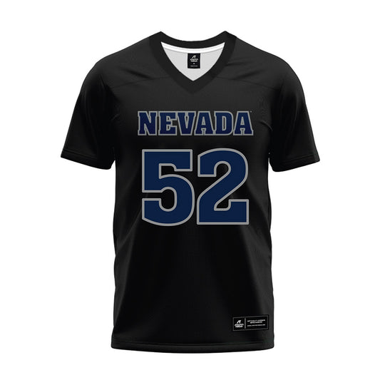 Nevada - NCAA Football : Elias Justice - Black Premium Football Jersey-0