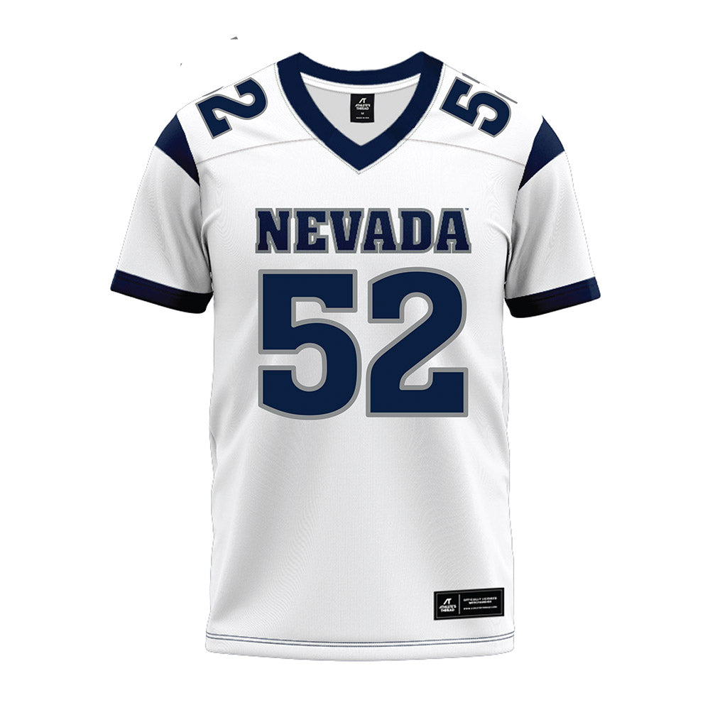 Nevada - NCAA Football : Elias Justice - White Premium Football Jersey-0