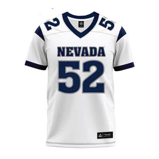 Nevada - NCAA Football : Elias Justice - White Premium Football Jersey-0