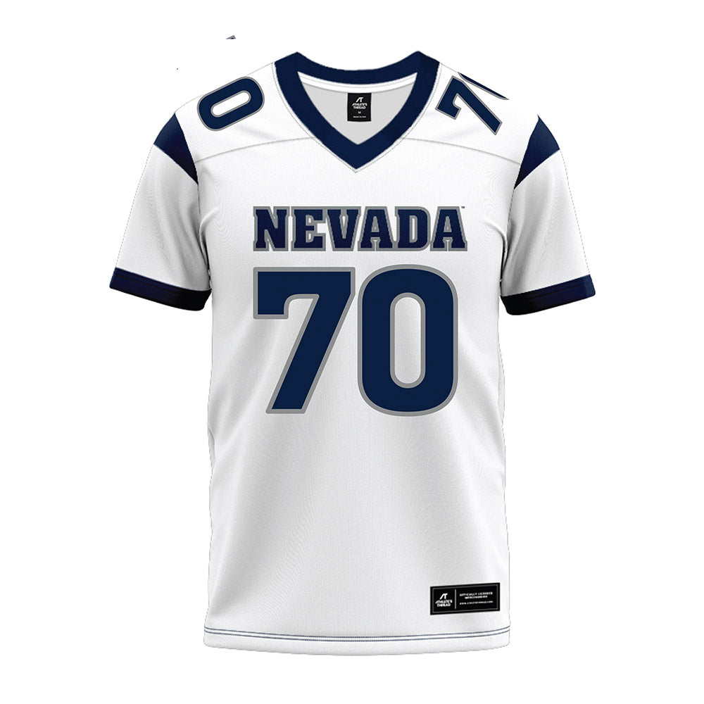 Nevada - NCAA Football : Tapuvae Amaama - White Premium Football Jersey-0
