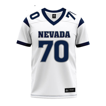 Nevada - NCAA Football : Tapuvae Amaama - White Premium Football Jersey-0