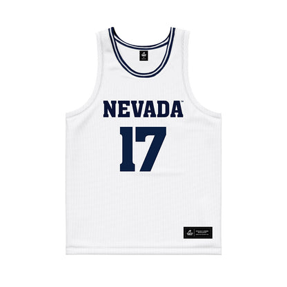 Nevada - NCAA Men's Basketball : Peyton White - White Basketball Jersey-0