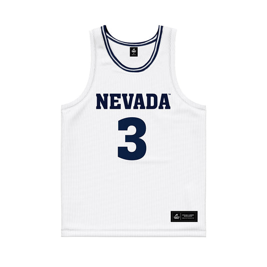 Nevada - NCAA Men's Basketball : Elijah Price - White Basketball Jersey-0