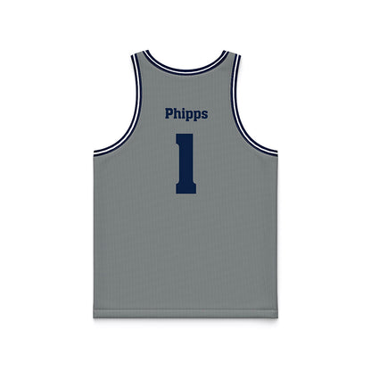 Nevada - NCAA Men's Basketball : Styles Phipps - Grey Basketball Jersey-1