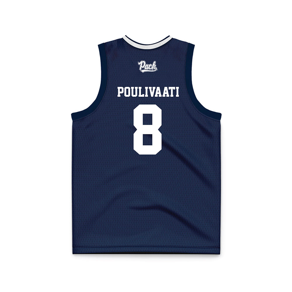 Nevada - NCAA Women's Basketball : Olivia Poulivaati - Navy Basketball Jersey-1