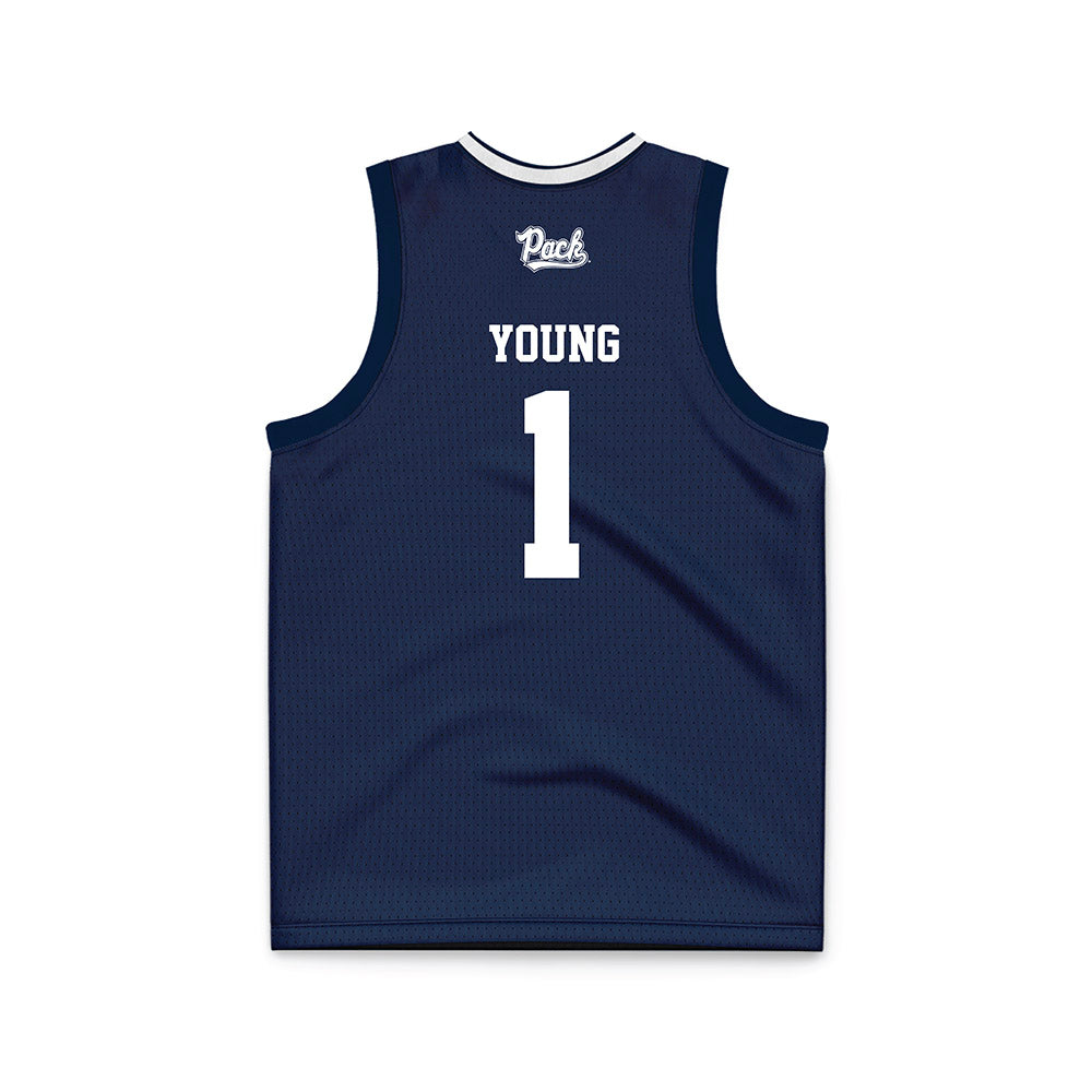 Nevada - NCAA Women's Basketball : Ahrray Young - Navy Basketball Jersey