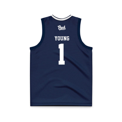 Nevada - NCAA Women's Basketball : Ahrray Young - Navy Basketball Jersey