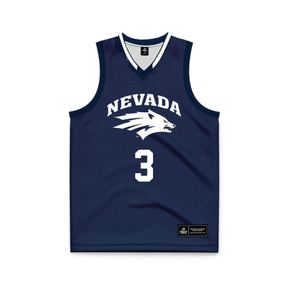 Nevada - NCAA Women's Basketball : Imbie Jones - Navy Basketball Jersey-0