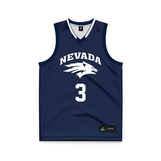 Nevada - NCAA Women's Basketball : Imbie Jones - Navy Basketball Jersey-0