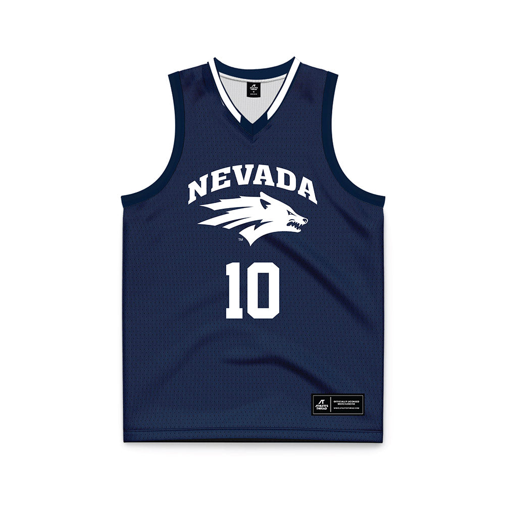 Nevada - NCAA Women's Basketball : Dymonique Maxie - Navy Basketball Jersey