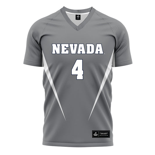Nevada - NCAA Women's Soccer : Mariana Brito - Grey Soccer Jersey-0