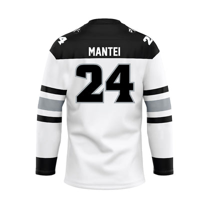 Providence - NCAA Men's Ice Hockey : Quinn Mantei - White Hockey Jersey-1