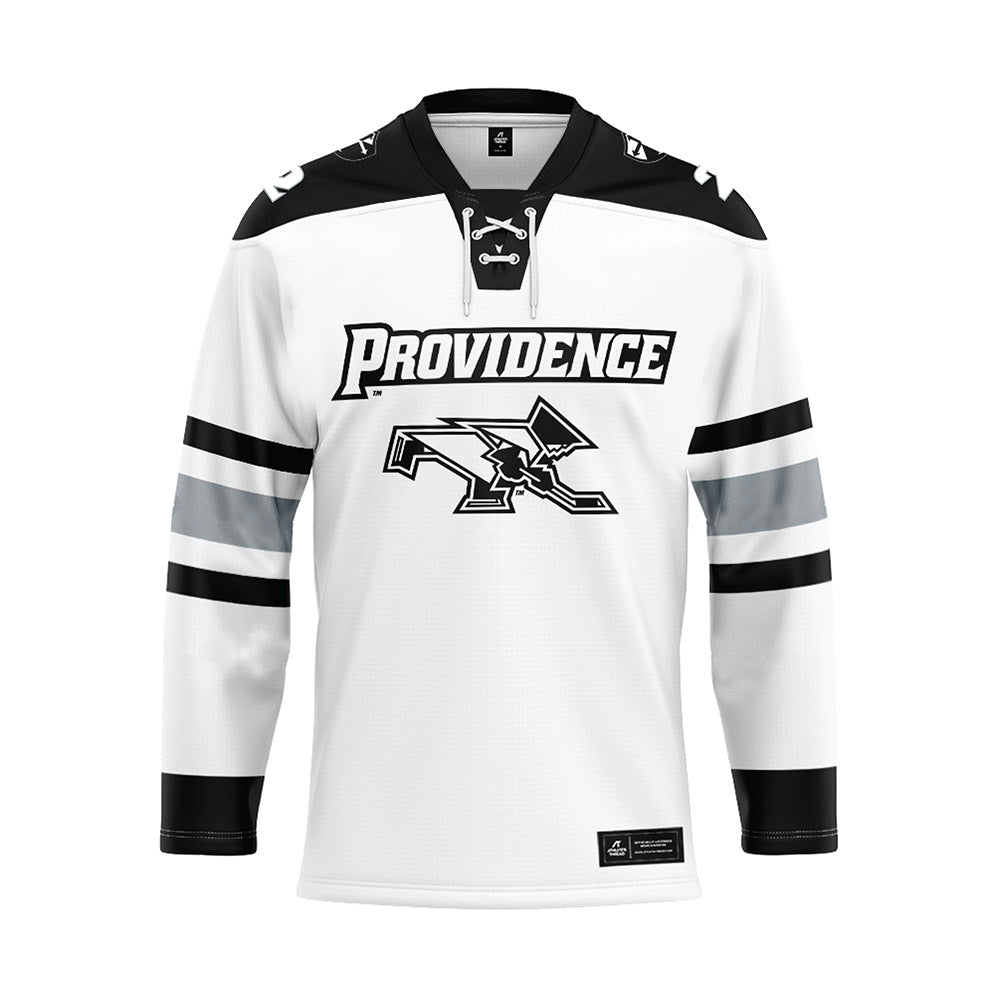 Providence - NCAA Men's Ice Hockey : Tomas Machu - White Hockey Jersey
