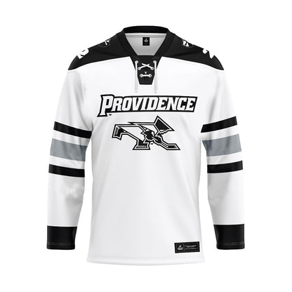 Providence - NCAA Men's Ice Hockey : Tomas Machu - White Hockey Jersey