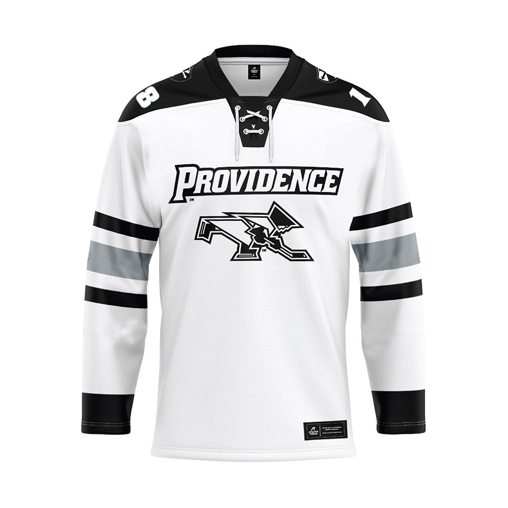 Providence - NCAA Women's Ice Hockey : Dylan Berman - White Hockey Jersey-0