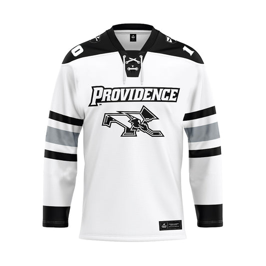 Providence - NCAA Men's Ice Hockey : Donovan McCoy - White Hockey Jersey-0
