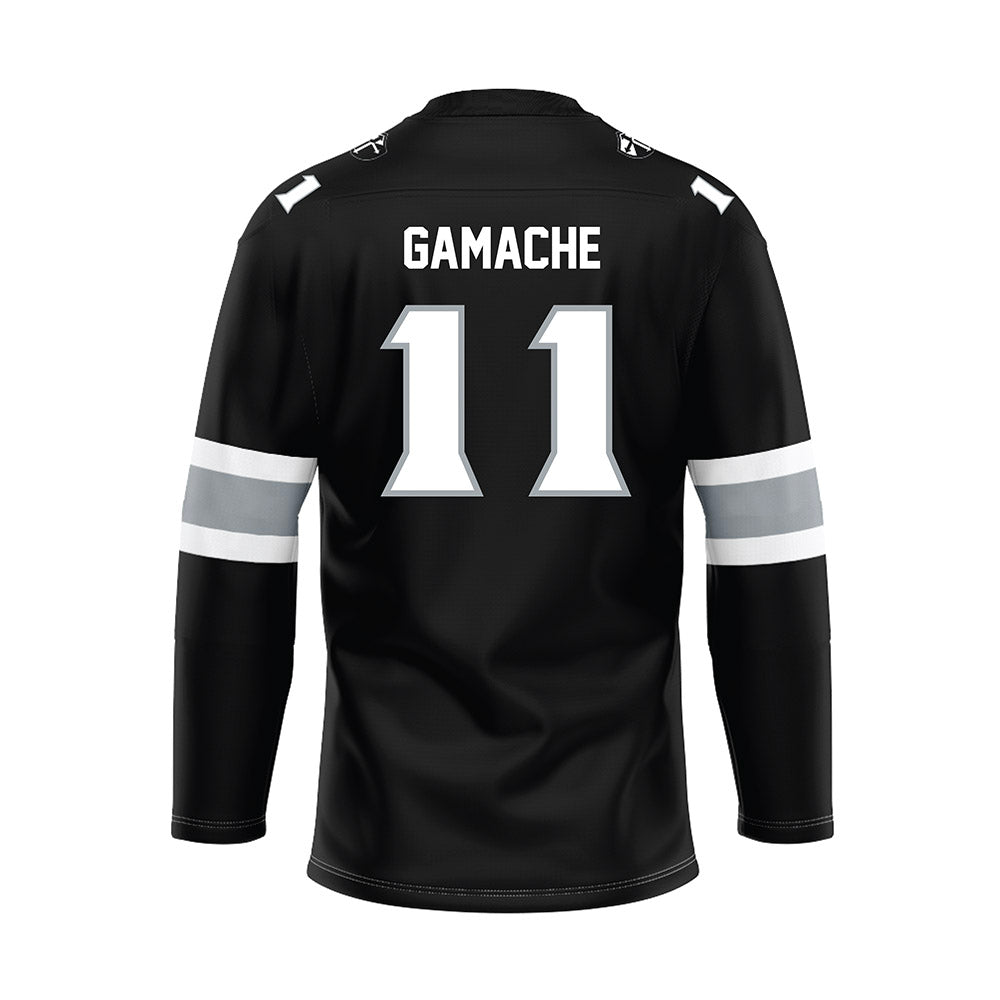 Providence - NCAA Men's Ice Hockey : Graham Gamache - Black Hockey Jersey
