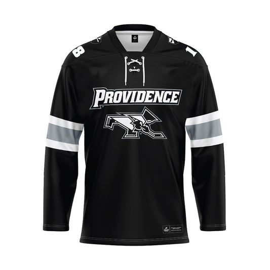 Providence - NCAA Men's Ice Hockey : Carter Klippenstein - Black Hockey Jersey-0