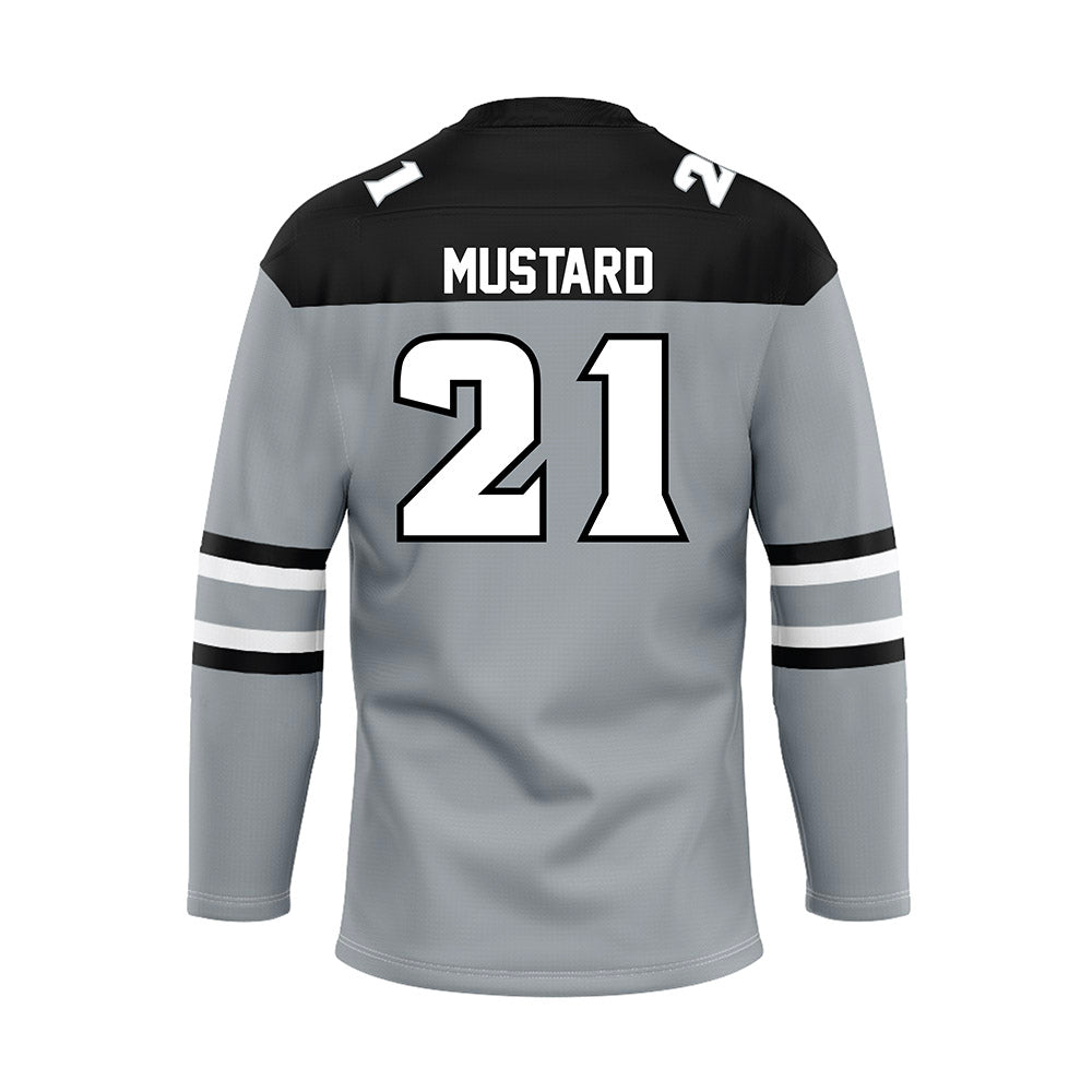 Providence - NCAA Men's Ice Hockey : John Mustard - Grey Hockey Jersey