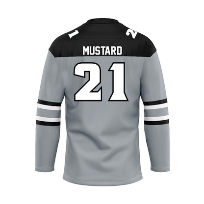 Providence - NCAA Men's Ice Hockey : John Mustard - Grey Hockey Jersey