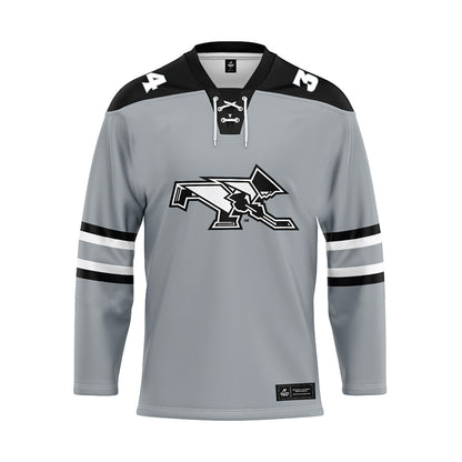 Providence - NCAA Men's Ice Hockey : Logan Sawyer - Grey Hockey Jersey-0
