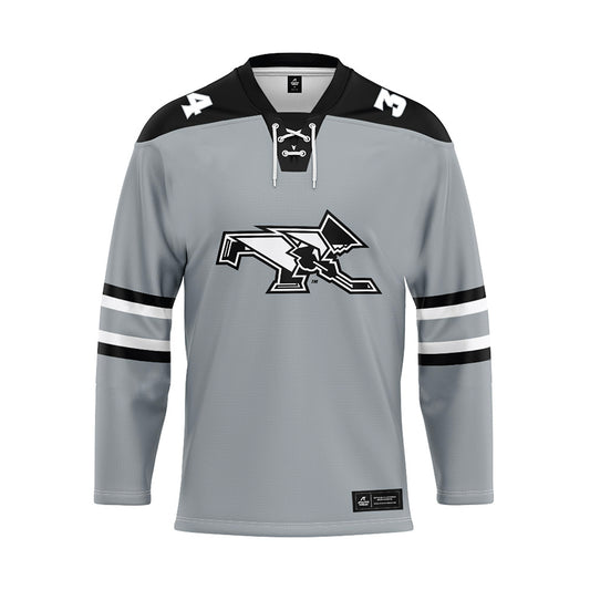 Providence - NCAA Men's Ice Hockey : Logan Sawyer - Grey Hockey Jersey-0