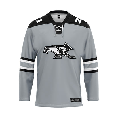 Providence - NCAA Men's Ice Hockey : John Mustard - Grey Hockey Jersey