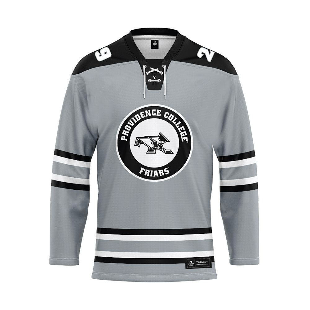 Providence - NCAA Women's Ice Hockey : Hope Walinski - Grey Hockey Jersey-0