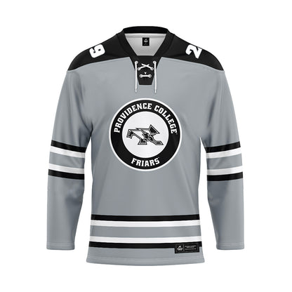 Providence - NCAA Women's Ice Hockey : Hope Walinski - Grey Hockey Jersey-0