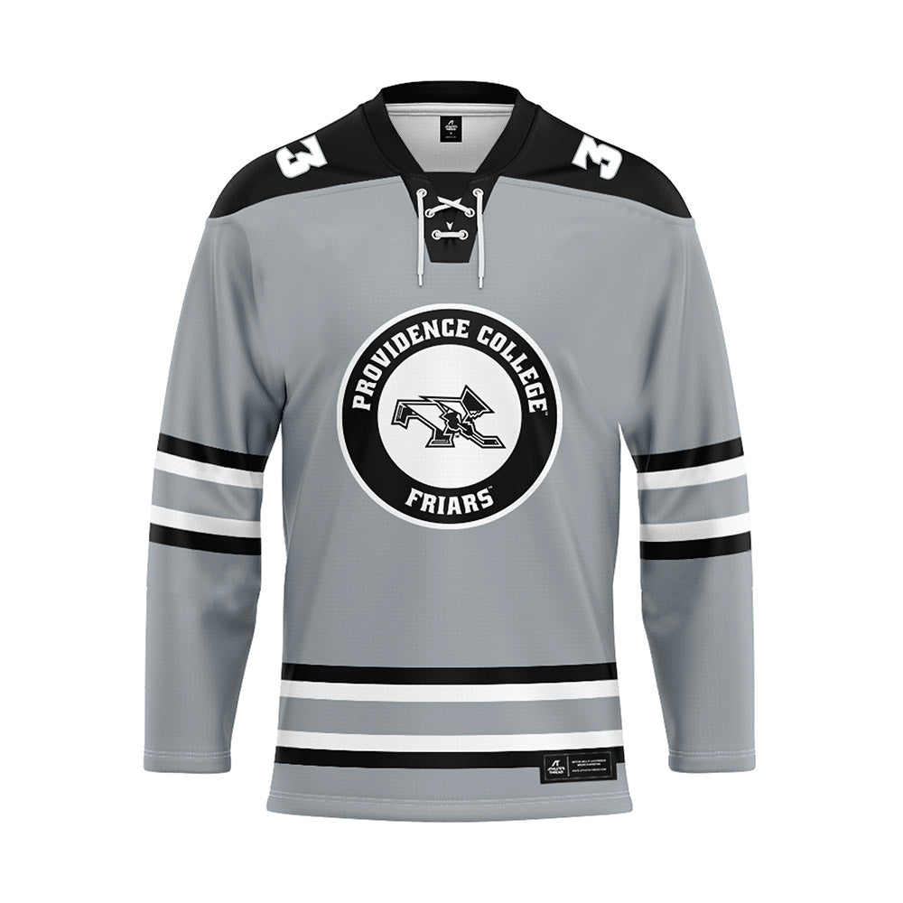 Providence - NCAA Women's Ice Hockey : Taya Currie - Grey Hockey Jersey-0