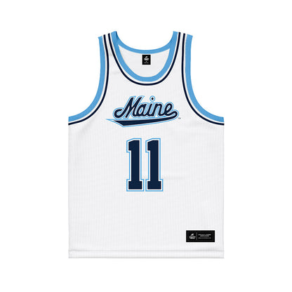 Maine - NCAA Men's Basketball : Ace Flagg - White Basketball Jersey-0
