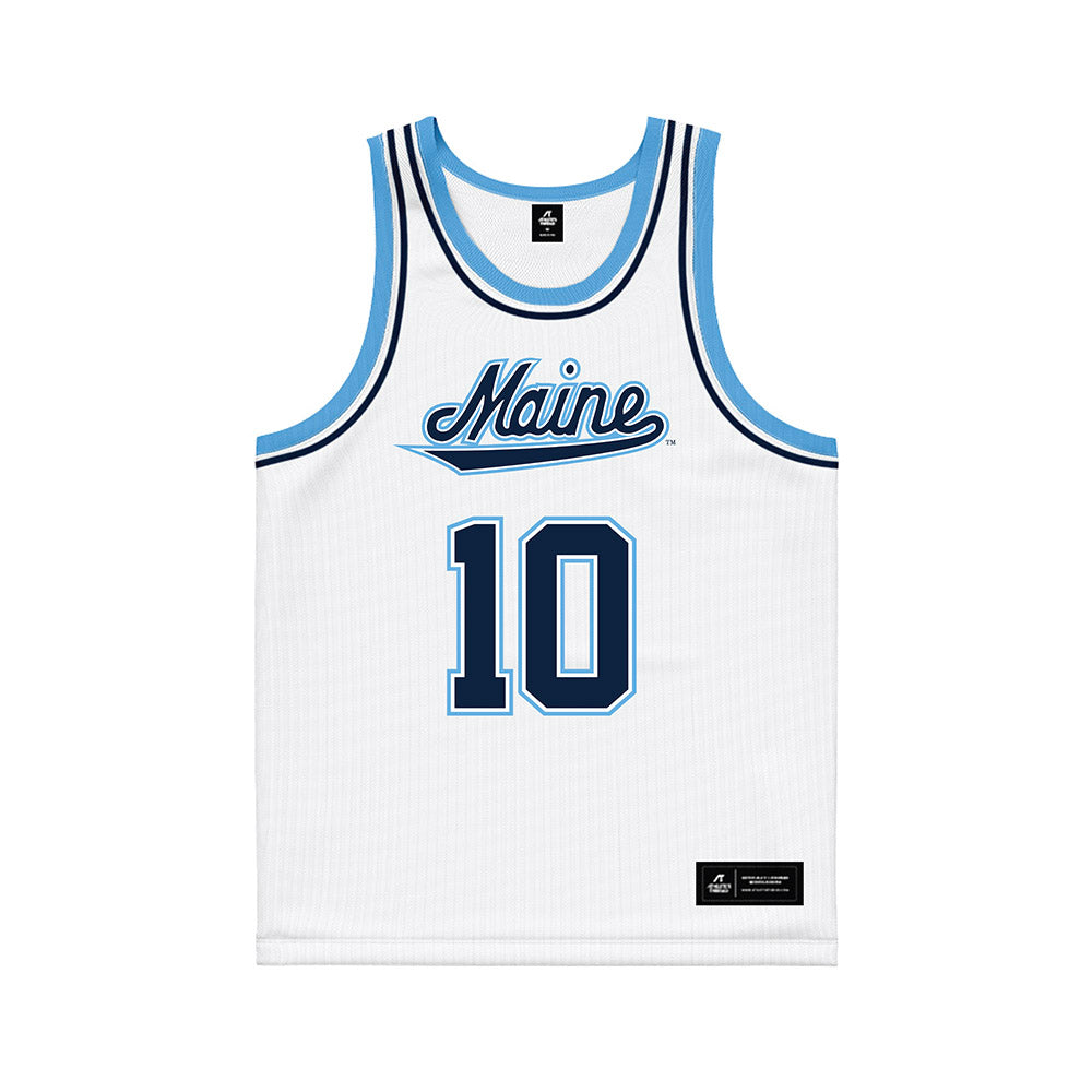 Maine - NCAA Men's Basketball : Killian Gribben - White Basketball Jersey-0