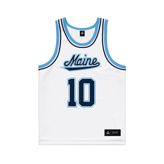 Maine - NCAA Men's Basketball : Killian Gribben - White Basketball Jersey-0