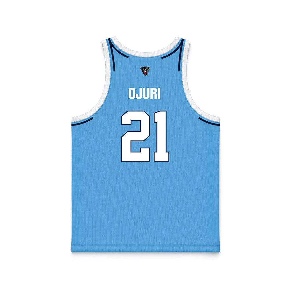 Maine - NCAA Men's Basketball : Joshua Ojuri - Light Blue Basketball Jersey-1
