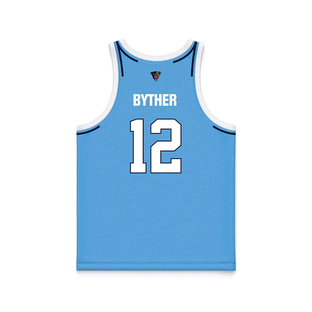 Maine - NCAA Men's Basketball : Emmitt Byther - Light Blue Basketball Jersey-1