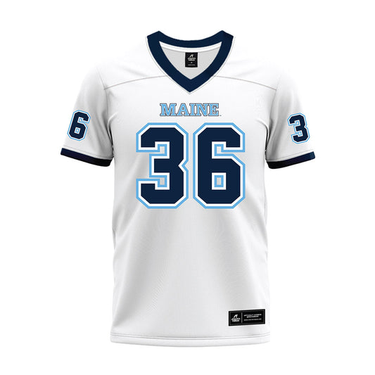 Maine - NCAA Football : Symon Sathler - White Premium Football Jersey-0