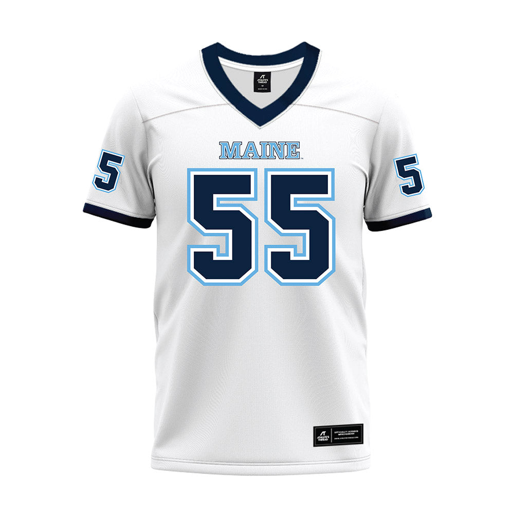 Maine - NCAA Football : Nathan Lopez - White Premium Football Jersey-0
