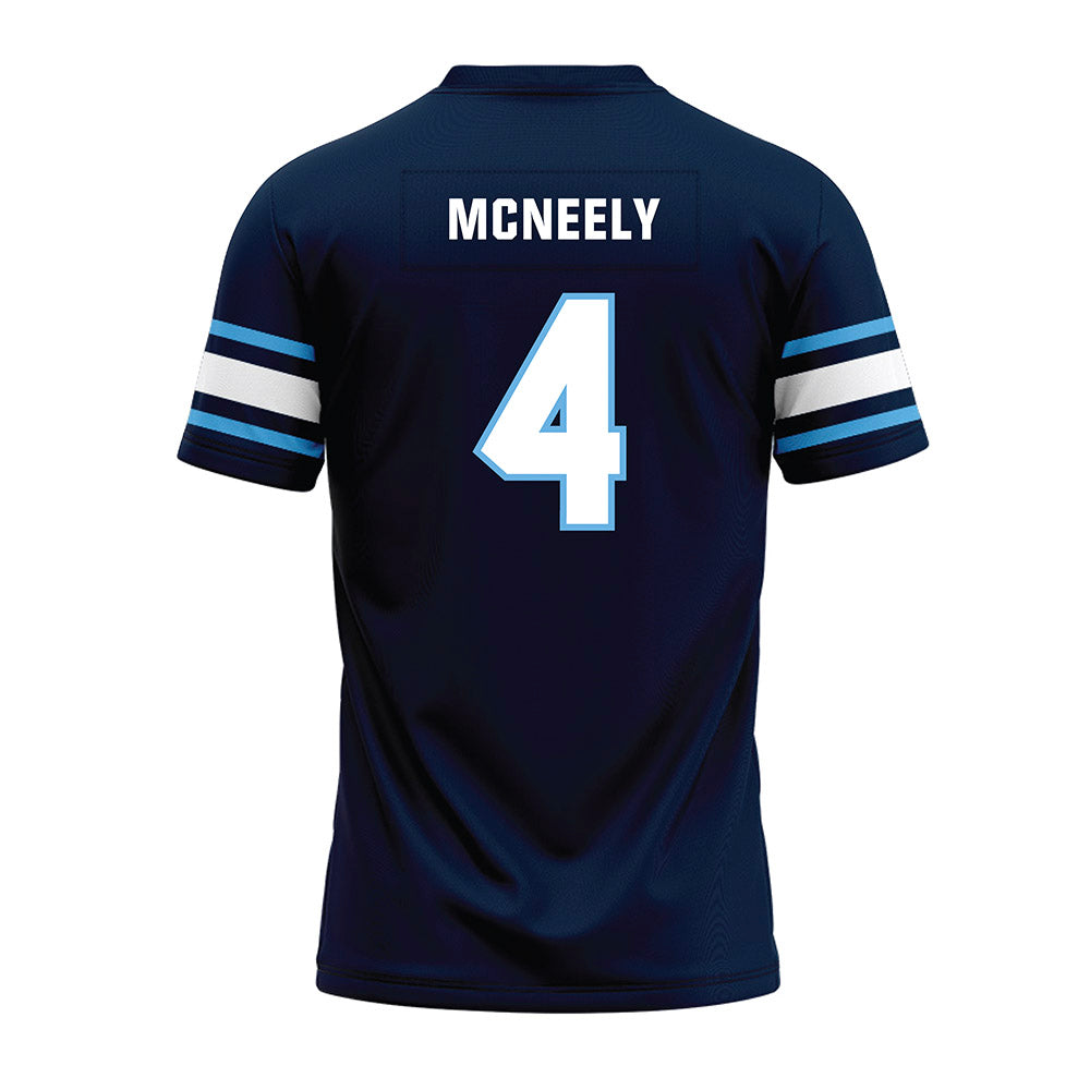 Maine - NCAA Football : Malik McNeely - Navy Premium Football Jersey-1