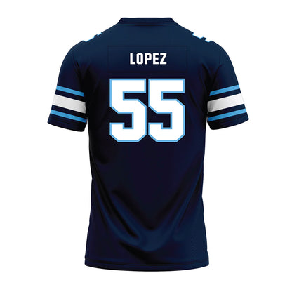 Maine - NCAA Football : Nathan Lopez - Navy Premium Football Jersey-1