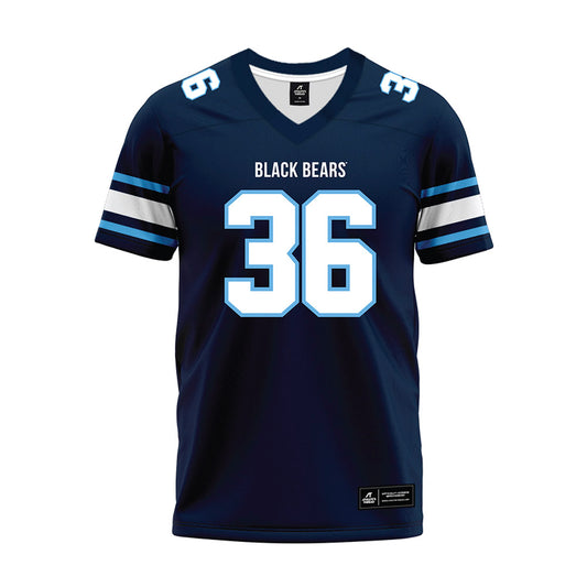 Maine - NCAA Football : Zeb Foster - Navy Premium Football Jersey-0