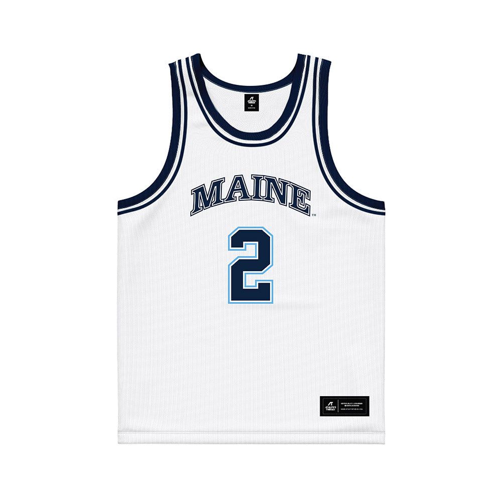 Maine - NCAA Women's Basketball : Emmie Streams - White Basketball Jersey