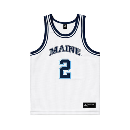 Maine - NCAA Women's Basketball : Emmie Streams - White Basketball Jersey