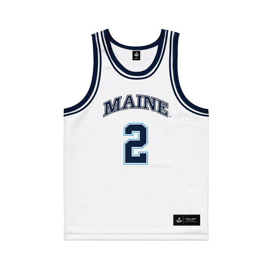Maine - NCAA Women's Basketball : Emmie Streams - White Basketball Jersey