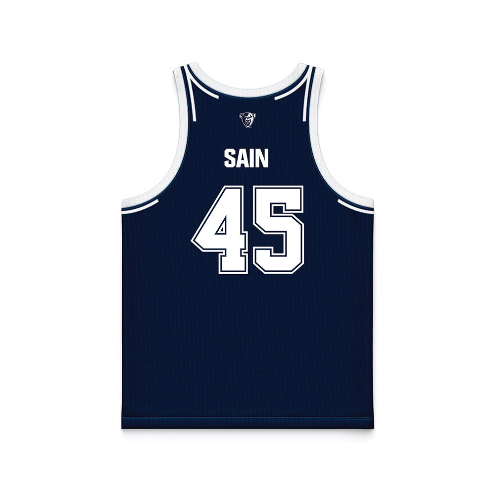 Maine - NCAA Women's Basketball : Kaliyah Sain - Navy Basketball Jersey-1