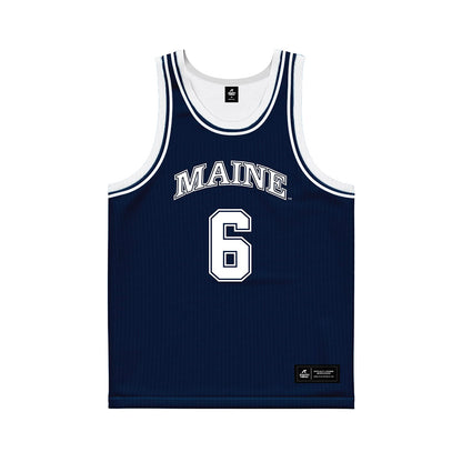 Maine - NCAA Women's Basketball : Asta Blauenfeldt - Navy Basketball Jersey-0