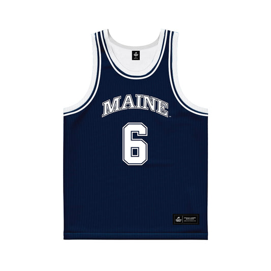 Maine - NCAA Women's Basketball : Asta Blauenfeldt - Navy Basketball Jersey-0