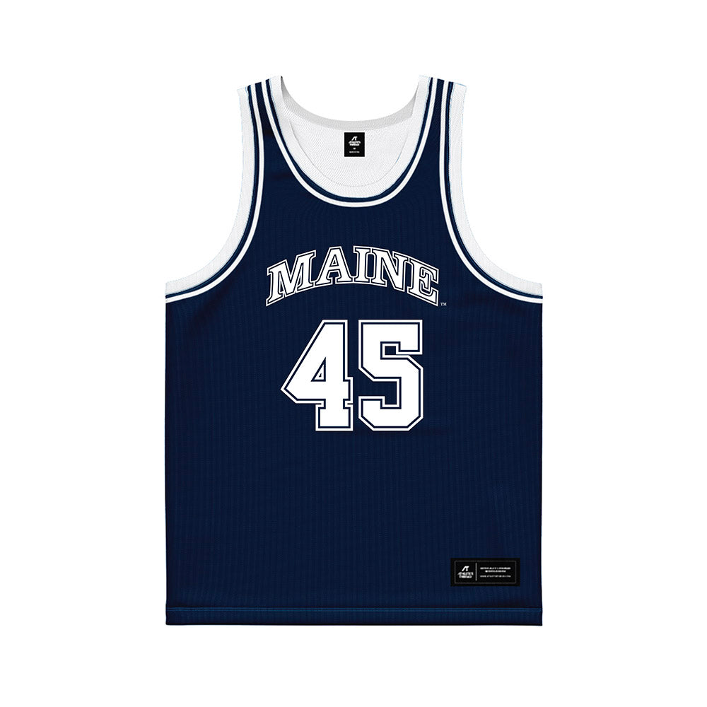 Maine - NCAA Women's Basketball : Kaliyah Sain - Navy Basketball Jersey-0
