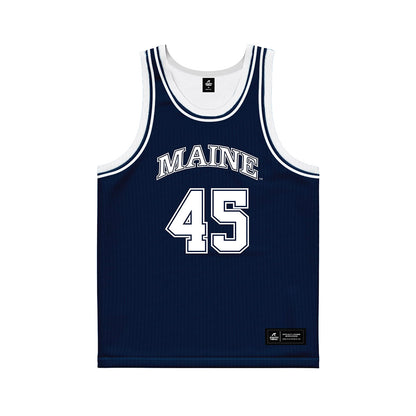 Maine - NCAA Women's Basketball : Kaliyah Sain - Navy Basketball Jersey-0