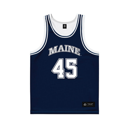 Maine - NCAA Women's Basketball : Kaliyah Sain - Navy Basketball Jersey-0