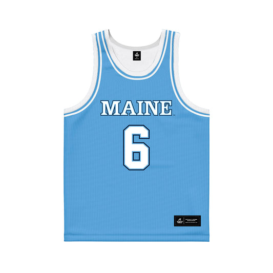 Maine - NCAA Women's Basketball : Asta Blauenfeldt - Light Blue Basketball Jersey-0